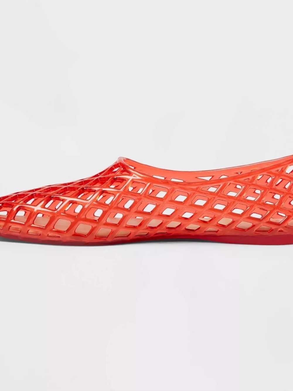 a new day Coral Red Lattice Jelly Slip-On Flats - Picture 3 of 5
